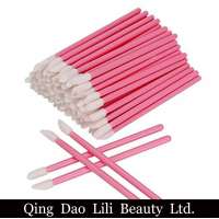 Factory Price Disposable Clear Handle Lip Brush Lint Free Lip Gloss Applicator