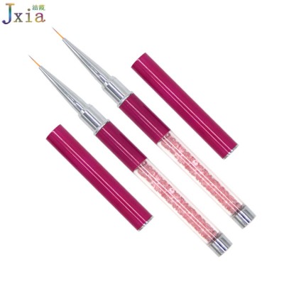 Jiexia Classic Crystals Design Manicure Pen Tool Acrylic UV Gel Thin 00 Nail Art Paint Brush