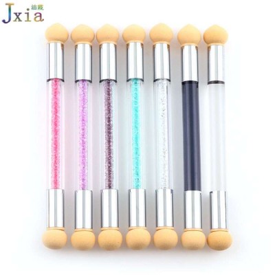 Jiexia Durable Single Piece Ombre Shade Gradient Blooming Painting Nail Art Sponge Tool Brush