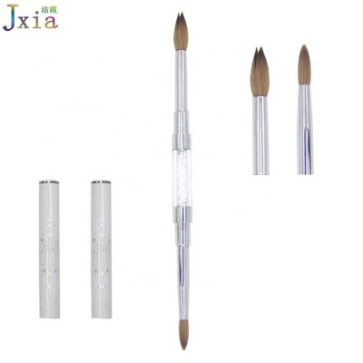 High Quality Acrylic Extension Tool 4# 12# Pure Sable Kolinsky Hair Round Germany Acrylic Nail Art Brush