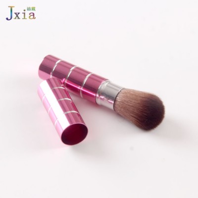 Jiexia Professional Cute Pink Retractable Flat Top Kabuki Makeup Brush for  Liquid Powder Foundation